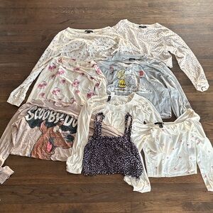 Assorted Graphic and Patterned Tops